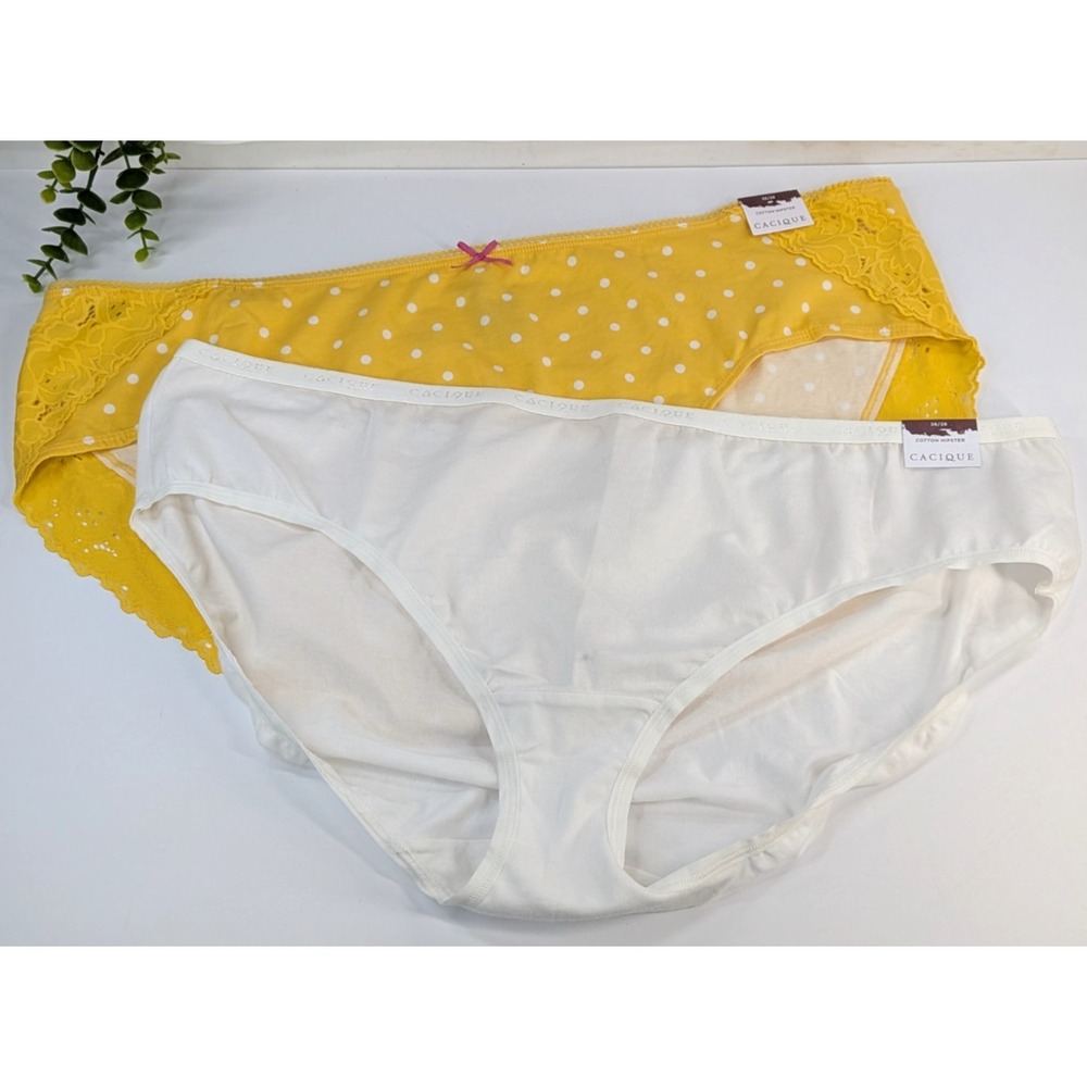 LOT 2! NWT 26/28😍Lane Bryant Cacique Cotton Hipster Panties Lace Cheeky Baddie
